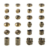 Kissitty 48Pcs Antique Bronze Tibetan Style Brass Bead Jewelry Making Gift