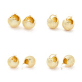 Kissitty Plated Textured Ball Brass Huggie Hoop Earrings For Women