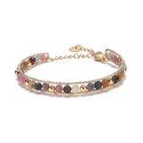 Kissitty 5 Pcs Mixed Stone Beaded Bracelets Women Wire Wrap Power Bracelets