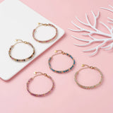 Kissitty 5 Pcs Mixed Stone Beaded Bracelets Women Wire Wrap Power Bracelets