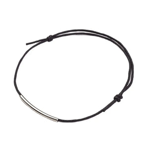 Kissitty 50 Pcs Woven Cotton Cord Bracelets Brass Tube Beads Gift