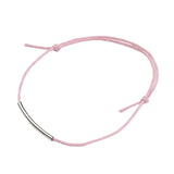 Kissitty 50 Pcs Woven Cotton Cord Bracelets Brass Tube Beads Gift