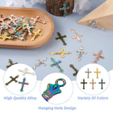 Kissitty 50Pcs Mixed Crucifix Cross Zinc Alloy Pendants for Jewelry Making