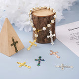 Kissitty 50Pcs Mixed Crucifix Cross Zinc Alloy Pendants for Jewelry Making
