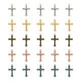 Kissitty 50Pcs Mixed Crucifix Cross Zinc Alloy Pendants for Jewelry Making