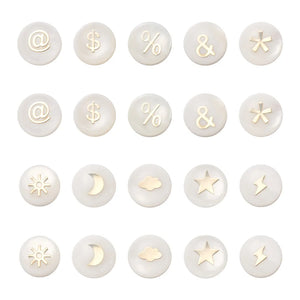 Kissitty 50Pcs Mixed Shell Beads with Metal Embellishments DIY Bracelet Necklace