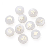 Kissitty 50Pcs Mixed Shell Beads with Metal Embellishments DIY Bracelet Necklace