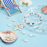 Kissitty 50Pcs Mixed Shell Beads with Metal Embellishments DIY Bracelet Necklace