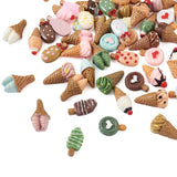 Kissitty 54Pcs Mixed Resin Food Cabochons for Jewelry Making