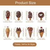 Kissitty 54Pcs Mixed Resin Food Cabochons for Jewelry Making