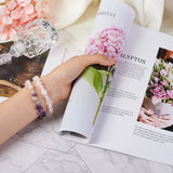 Kissitty 5Pcs Mixed Stone Chip Bead Stretch Bracelets for Women