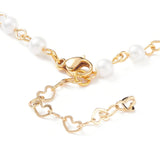 Kissitty Shell Pearl Heart Beaded Bracelets 5Pcs