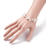 Kissitty Shell Pearl Heart Beaded Bracelets 5Pcs