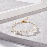 Kissitty Shell Pearl Heart Beaded Bracelets 5Pcs