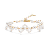 Kissitty Shell Pearl Heart Beaded Bracelets 5Pcs