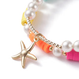 Kissitty Polymer Clay Heishi Beads Stretch Bracelets for Women