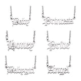 Kissitty 6/9Pcs Stainless Steel Word Pendant Necklace Angel Number Necklace