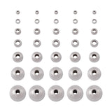 Kissitty Stainless Steel Round Spacer Beads for Jewelry Making