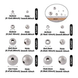 Kissitty Stainless Steel Round Spacer Beads for Jewelry Making