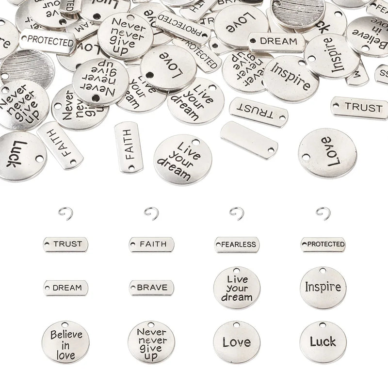 Mixed Shape Antique Silver Tibetan Alloy Pendants for Jewelry Making
