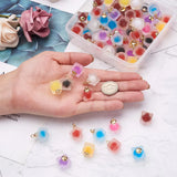 Kissitty Resin Frosted Pendants Mixed Shapes for Necklace Jewelry Making