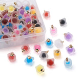 Kissitty Resin Frosted Pendants Mixed Shapes for Necklace Jewelry Making