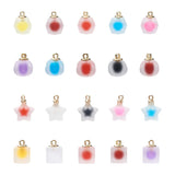 Kissitty Resin Frosted Pendants Mixed Shapes for Necklace Jewelry Making