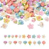 Kissitty 95Pcs Mixed Flower Shape Resin Cabochons for DIY Jewelry Making