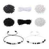 Kissitty Morse Code Bracelet Kit With Glass Beads & Nylon Thread