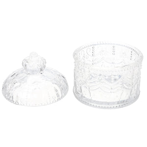 Glass Jewelry Box Display Case Earring Storage Container