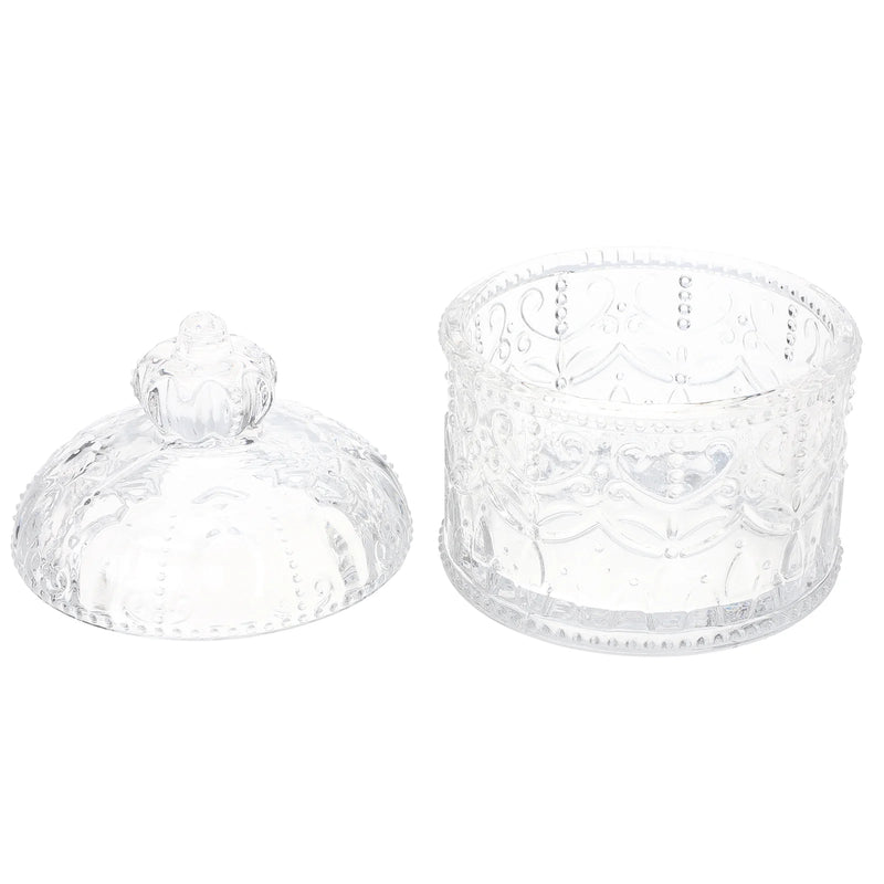 Glass Jewelry Box Display Case Earring Storage Container