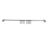 Kitchen Rail Rack Stainless Steel Utensil Hanging with 10 Sliding Hooks