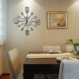 Kitchen Wall Clock with Spoons and Forks, Decor and Gifts