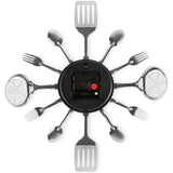 Kitchen Wall Clock with Spoons and Forks, Decor and Gifts