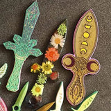 Sword Dagger Silicone Resin Mold for Halloween Cosplay Keychain DIY
