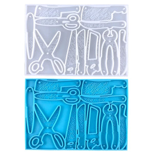 Scissors Keychain Mould Crystal Epoxy Silicone Mould