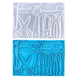 Scissors Keychain Mould Crystal Epoxy Silicone Mould