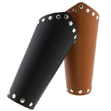 Harajuku Punk Men PU Leather Arm Bracelet Wide Strap Archery Women Jewelry