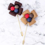 Vintage Colors Flower Brooch Lapel Pin Wedding Corsage