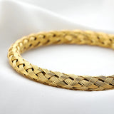 Knitting Bracelet For Men Stainless Steel Cuff Bangle
