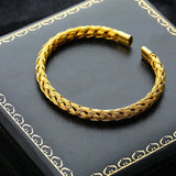 Knitting Bracelet For Men Stainless Steel Cuff Bangle