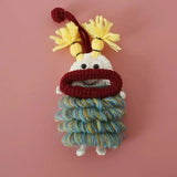 Funny Knitting Wool Crochet Sausage Mouth Keychain Storage Bag