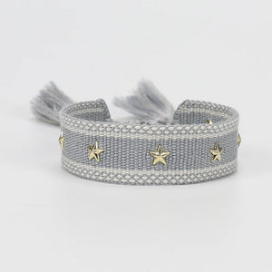 Inlaid Star Bracelet - Knitted Friendship Bracelet