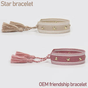 Inlaid Star Bracelet - Knitted Friendship Bracelet