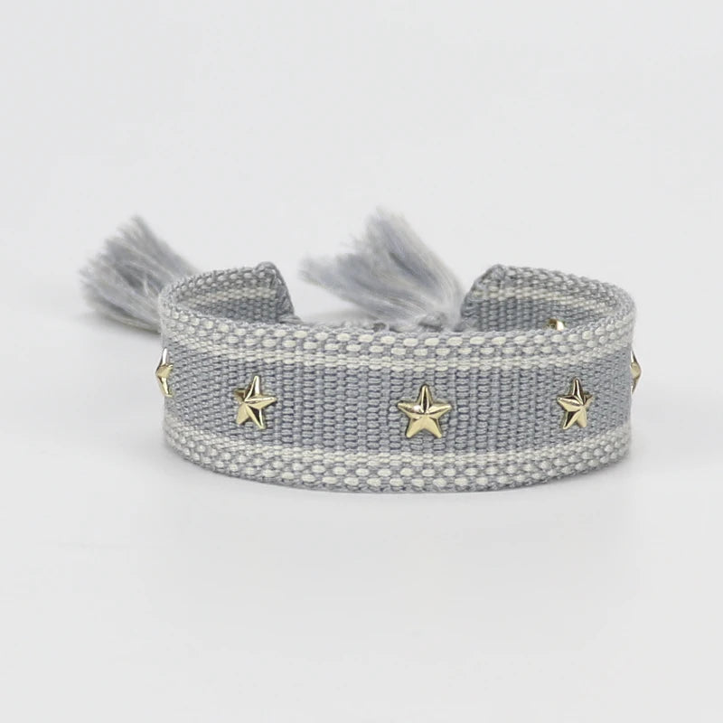 Inlaid Star Bracelet - Knitted Friendship Bracelet