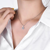 Moissanite Diamonds Necklace Sterling Silver Pendant