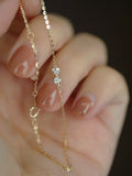 Sweet! S925 Silver Plated 14K Yellow Bowknot Bracelet
