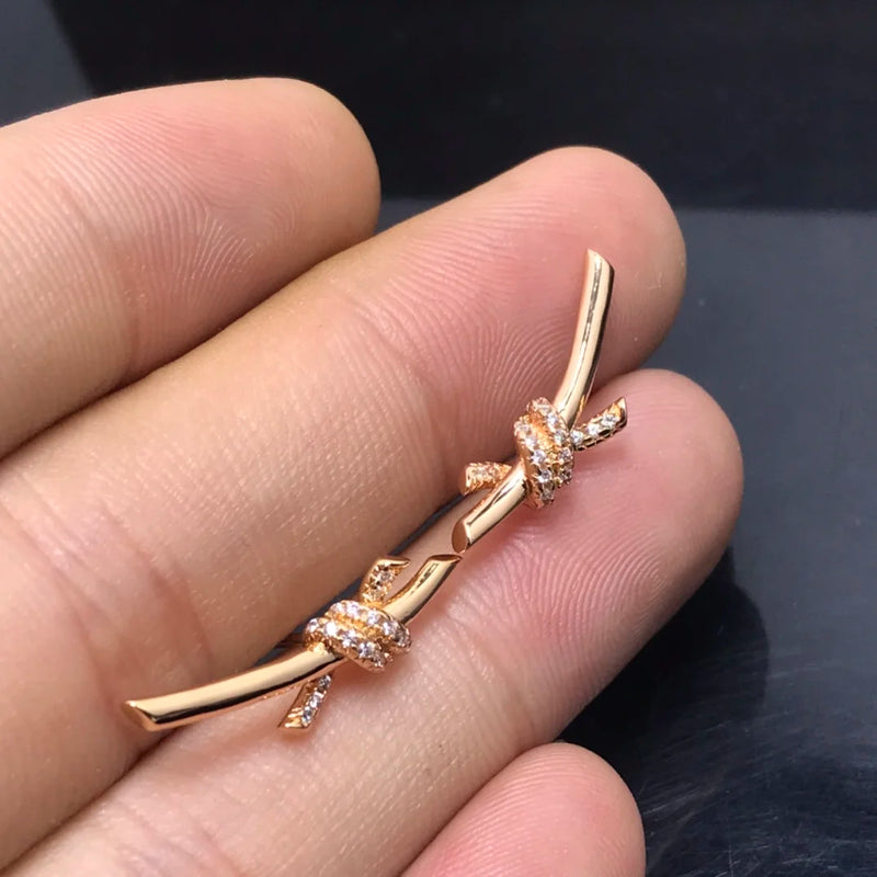 Knot Stud Earrings Elegant Women's Jewelry for Wedding Party
