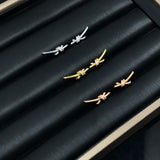 Knot Stud Earrings Elegant Women's Jewelry for Wedding Party