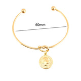 Knot Heart Bangle Stainless Steel Jewelry